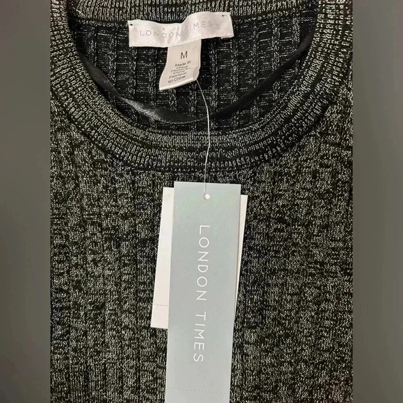 Women's London Times Elbow Sleeve Button Front Sheath Sweater Dress London Times - Picture 11 of 14